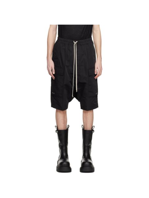Rick Owens Black Hollywood Cargo Pods Shorts