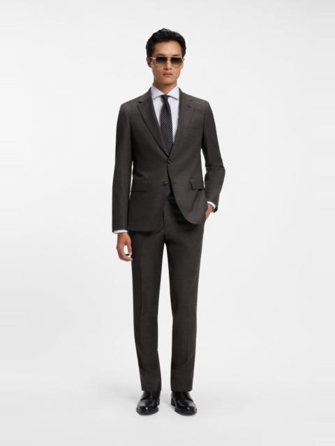BOSS TWO-PIECE SLIM-FIT SUIT IN PATTERNED STRETCH WOOL