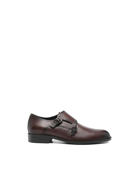 BOSS Tayil buckle leather monk shoes