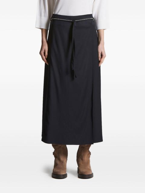 PESERICO zip-trimmed wrap skirt