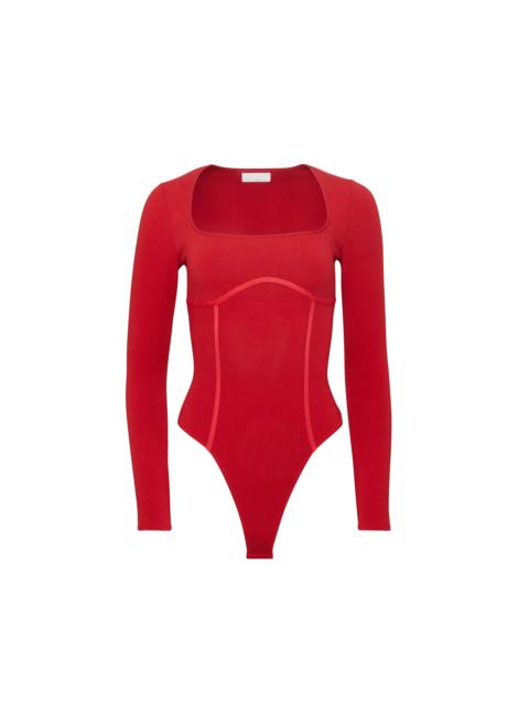 Fleur du Mal Scoop Neck Long Sleeve Bodysuit