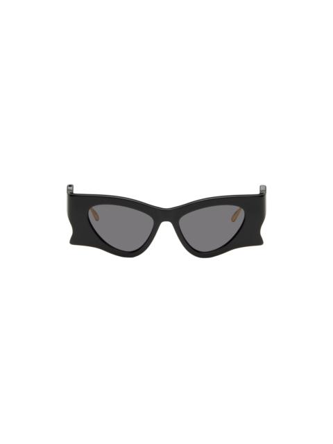 Black & Gold Cat-Eye Sunglasses