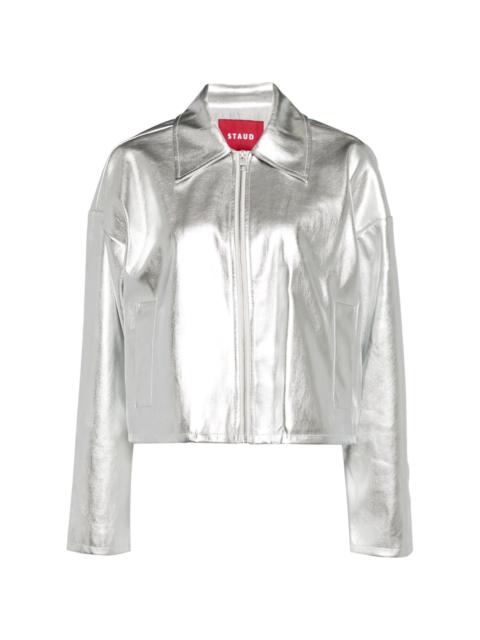 STAUD Lennox metallic-effect jacket