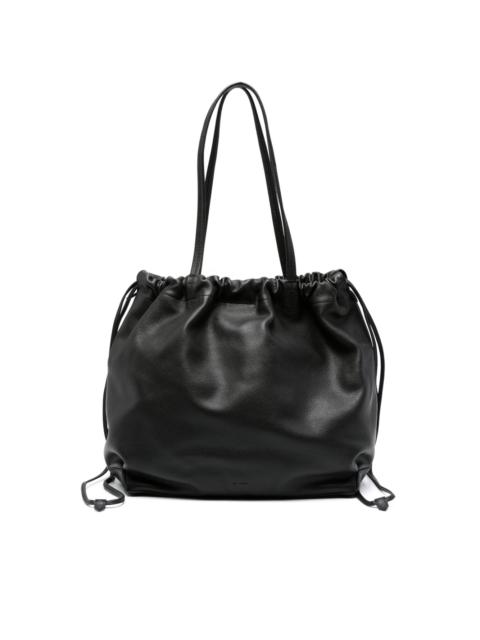 BY FAR Oslo drawstring leather tote bag