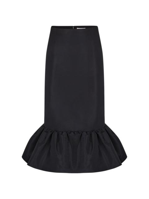 peplum-hem high-waist skirt