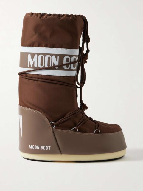 MOON BOOT Icon paneled shell snow boots Brown