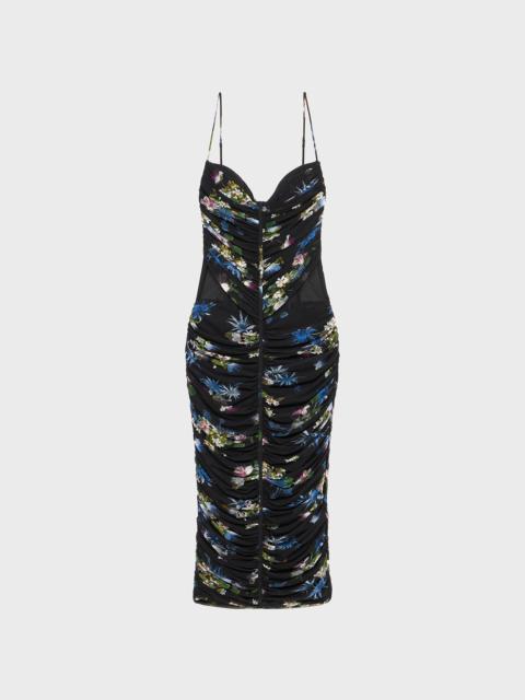 Blumarine MIDI DRESS IN PRINTED TULLE