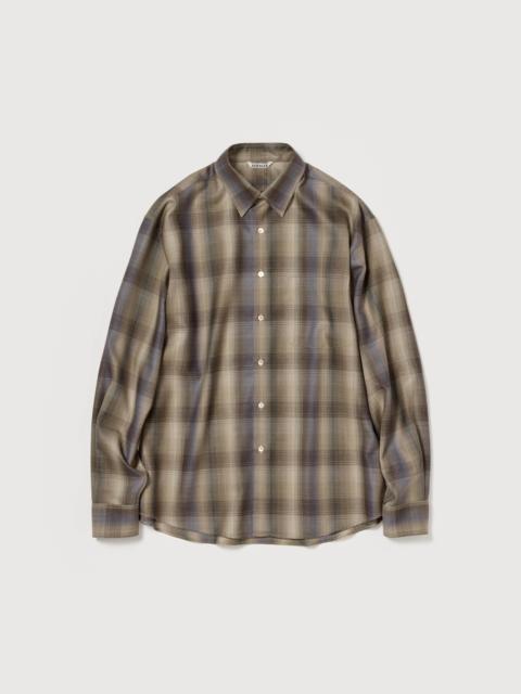 AURALEE SUPER LIGHT WOOL CHECK SHIRT