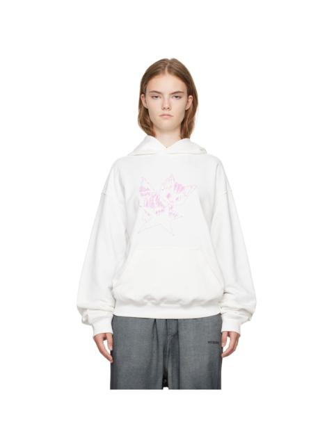 We11done White Monster Fitted Hoodie