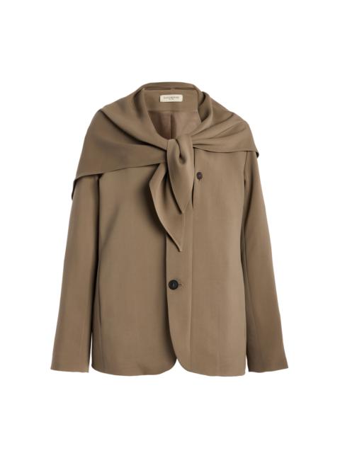 KALLMEYER Jamie Scarf-Detailed Blazer taupe