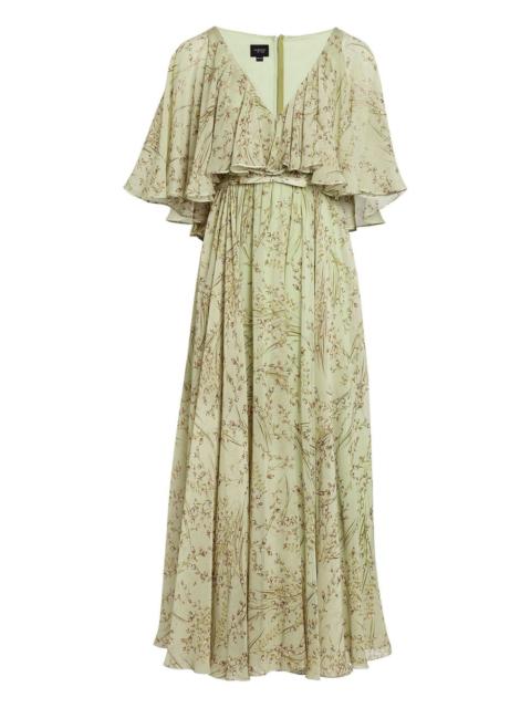 GIAMBATTISTA VALLI cape-detail floral-print dress