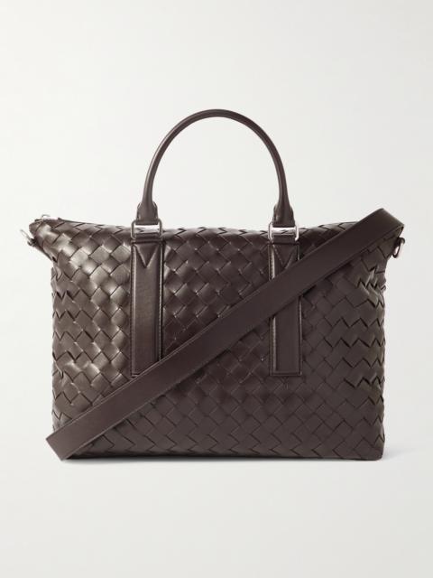 Bottega Veneta Soft Intrecciato Leather Weekend Bag