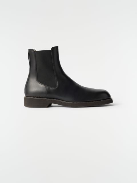 Lemaire CHELSEA ANKLE BOOTS IN SHINY VEGETABLE-TANNED LEATHER