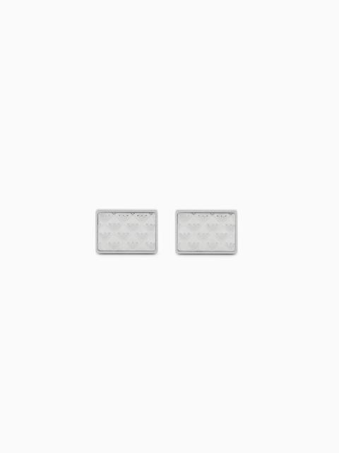 EMPORIO ARMANI STAINLESS STEEL CUFF LINKS