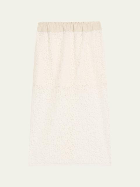 MARIA McMANUS Lace Ruched Skirt