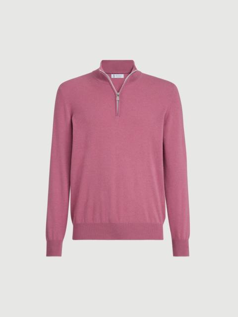 Brunello Cucinelli Cashmere sweater with half zip
