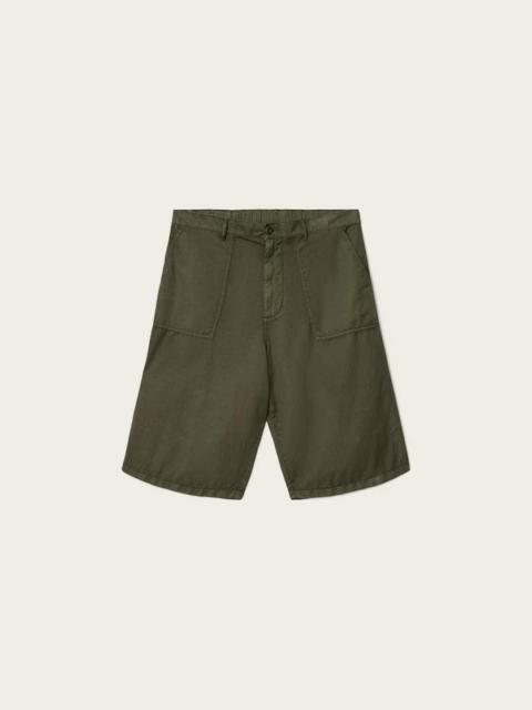 ALLSAINTS ECHO LINEN BLEND RELAXED FIT SHORTS