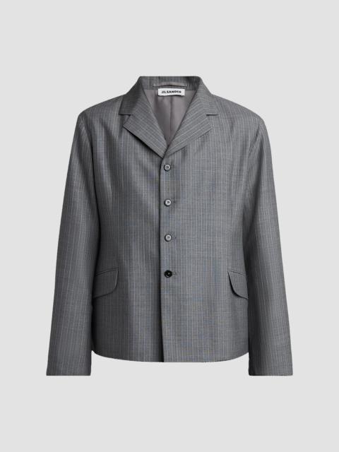 Jil Sander Men's Pinstripe Check Wool Jacket - Koala