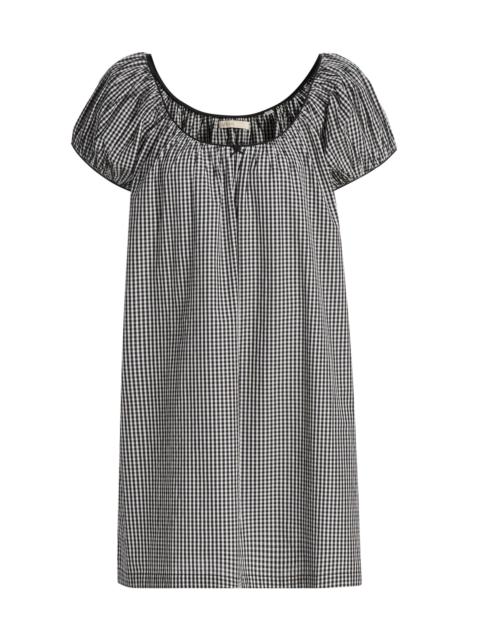 DÔEN Women's Julia Cotton Minidress - Noir La Maddalena Gingham