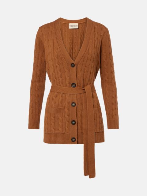 Valentino Cable-knit cashmere cardigan