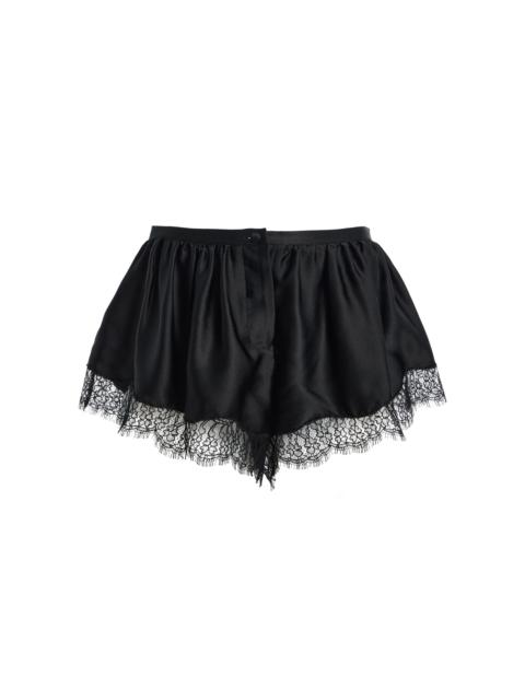 FRANÇOISE Lisette Ruffled Silk Mini Shorts
