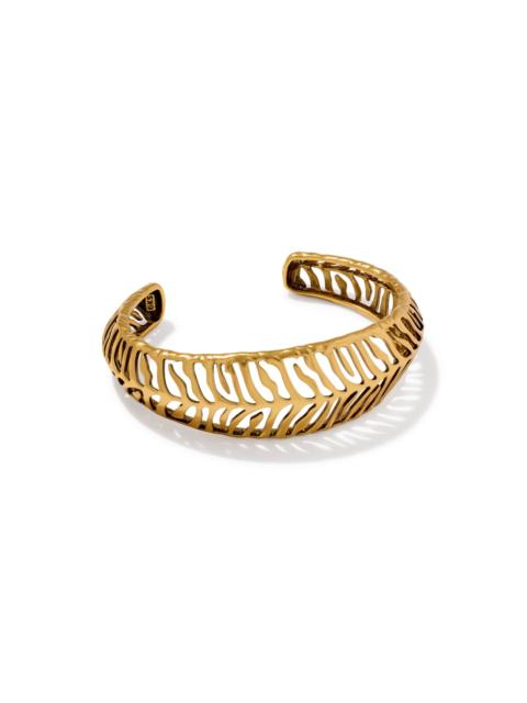 KENDRA SCOTT Tiger Striped Mikki Vintage Gold Cuff Bracelet