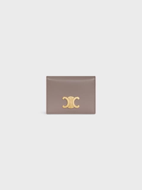 CELINE BI-FOLD CARD HOLDER TRIOMPHE IN Shiny calfskin