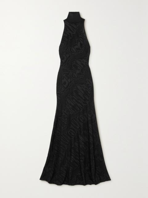 Archetypes jacquard-knit gown Black