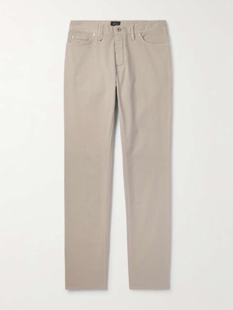Brioni Slim-Fit Stretch-Cotton Corduroy Trousers