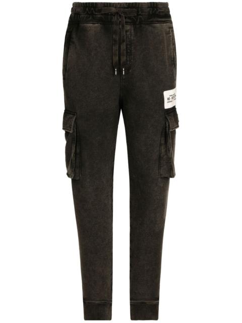 Dolce & Gabbana logo-patch tapered cargo trousers