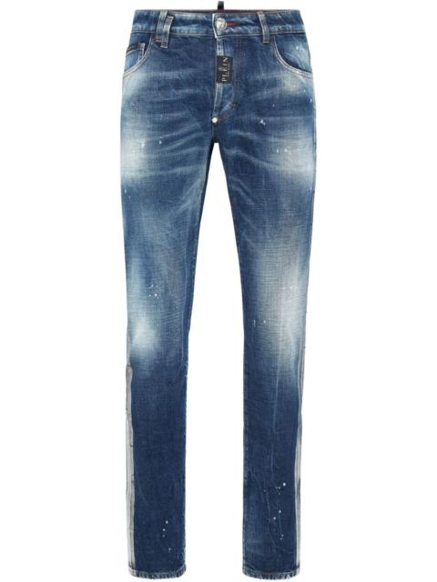 PHILIPP PLEIN Paisley Bandana super-straight jeans