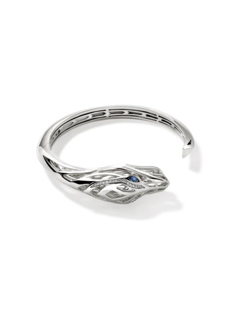 JOHN HARDY Naga Hinged Cuff, Sterling Silver, Diamonds
