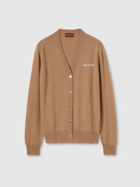 GUCCI Cashmere cardigan with intarsia