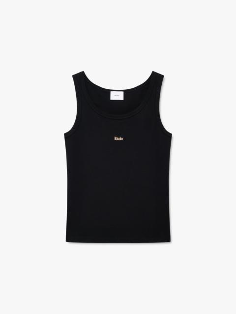 Rhude LOGO RIBBED TANK TOP