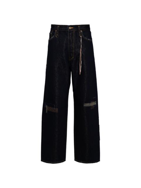 MASTERMIND WORLD patchwork regular straight fit jeans