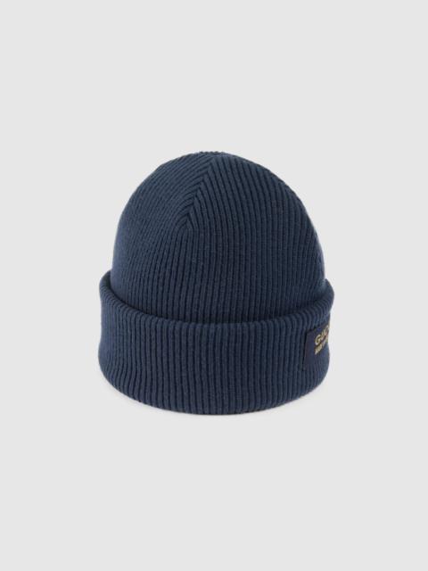 GUCCI Knit wool hat with patch