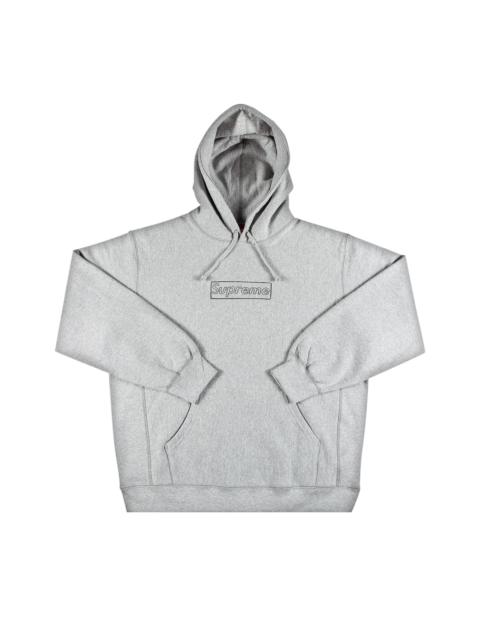 Supreme Supreme x KAWS Chalk Logo Hooded Sweatshirt 'Heather Grey