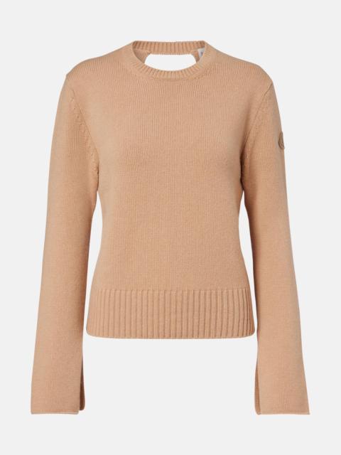 Moncler Cutout wool and cashmere sweater