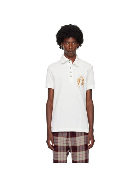 Vivienne Westwood White Unicorn & Lion Polo
