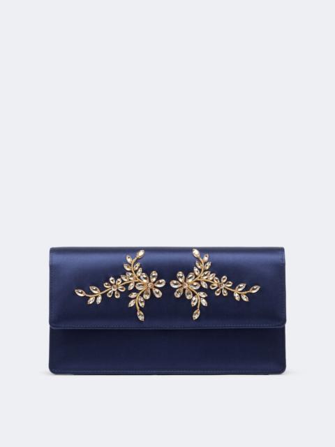 Manolo Blahnik Capripla embellished satin clutch