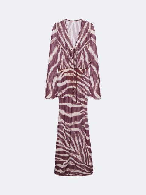 BANANHOT Nema zebra-print maxi dress