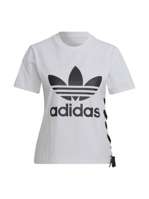 adidas (WMNS) adidas Always Original Trefoil T-Shirt Asia Sizing 'White Black' HS2598