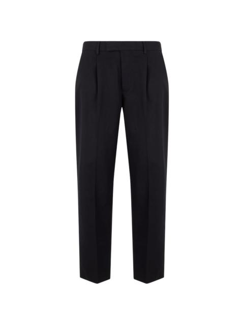 ZEGNA pleated pressed-crease trousers