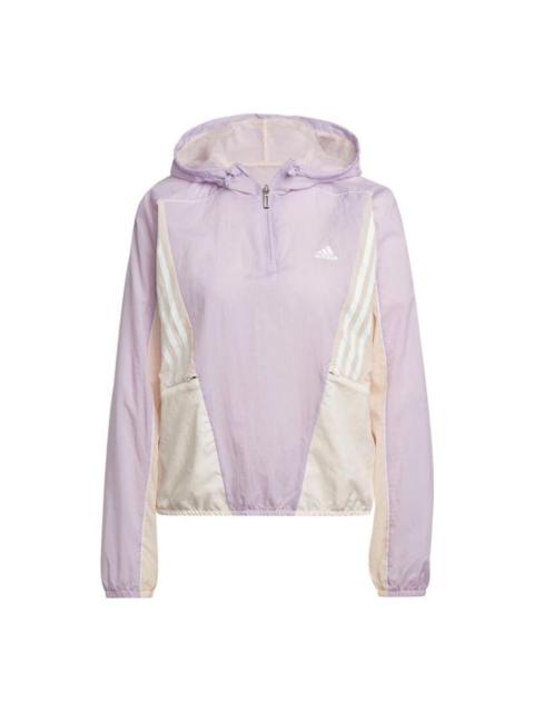 (WMNS) adidas Hyperglam Hooded Track Top Asia Sizing 'Purple' HZ9711