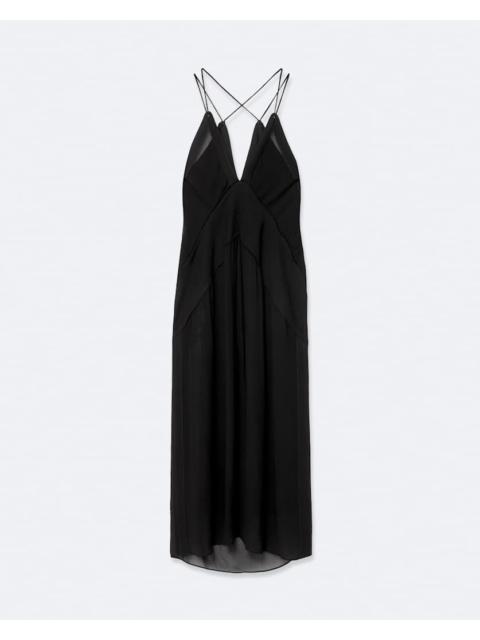 ALLSAINTS FAWN VISCOSE MIDI SLIP DRESS