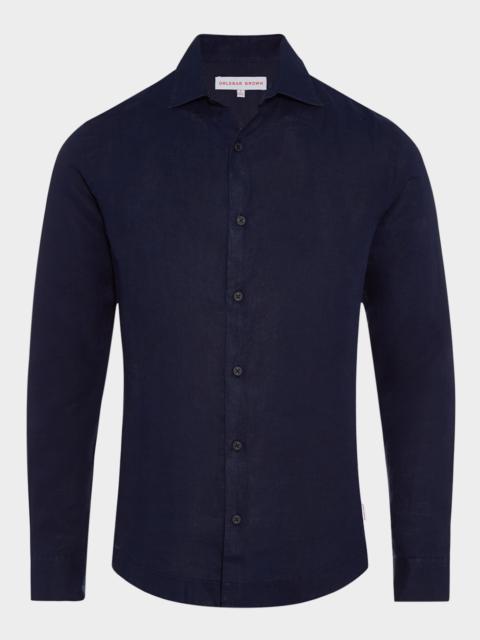 ORLEBAR BROWN Men's Giles Smart Linen Sport Shirt