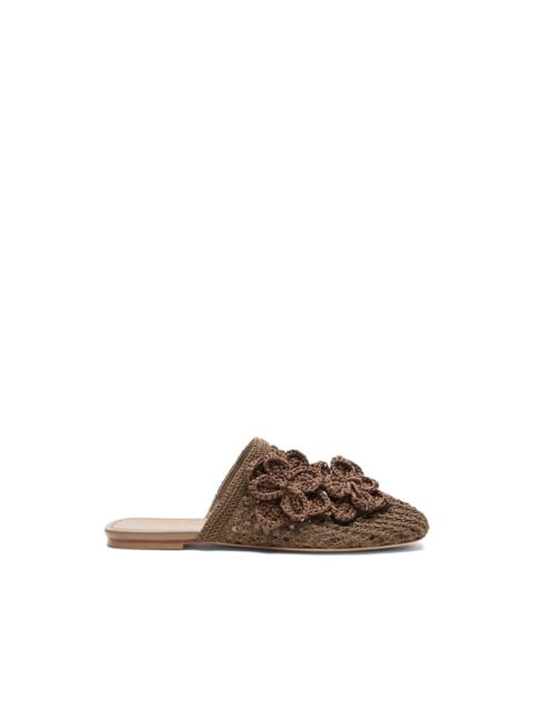 Stuart Weitzman Lotus crochet-knit mules