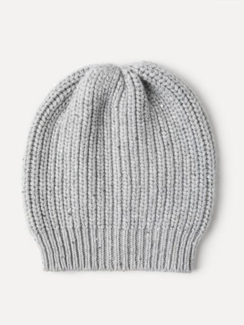 Brunello Cucinelli Cashmere and silk Diamond yarn knit beanie