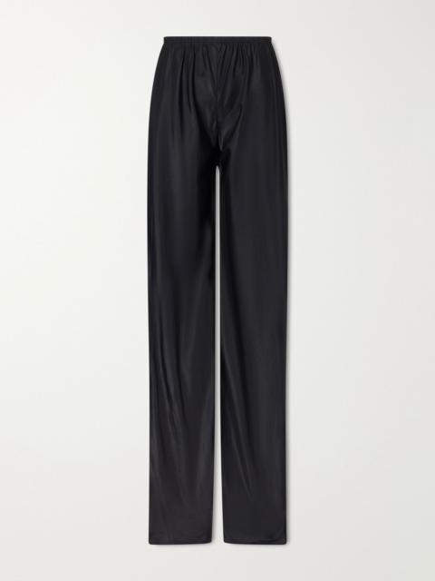 The Row Gala silk wide-leg pants Black