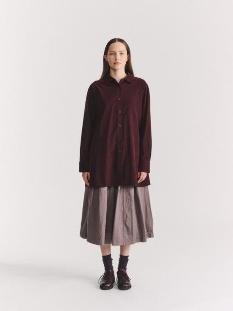 CASEY/CASEY PI SHIRT - PIN CORD - BURGUNDY